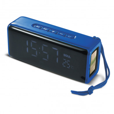 Parlante SOUL VINTAGES STYLE XS 450 bluetooth con reloj azul