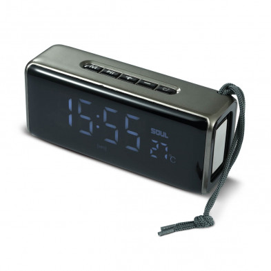 Parlante SOUL VINTAGES STYLE XS 450 bluetooth con reloj gris