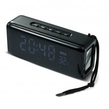 Parlante bluetooth SOUL VINTAGE STYLE XS 450 negro con reloj