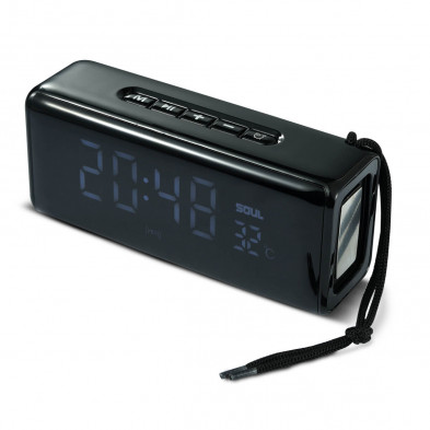 Parlante SOUL VINTAGES STYLE XS 450 bluetooth con reloj negro