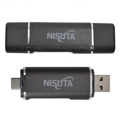 Lector de tarjetas NISUTA sd/micro sd con conector usb c, AM y micro