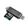 Lector de tarjetas NISUTA sd/micro sd con conector usb c, AM y micro