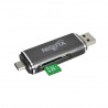 Lector de tarjetas NISUTA sd/micro sd con conector usb c, AM y micro