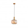Colgante ETHEOS OVAL para 1 luz E27 vidrio dorado ambar