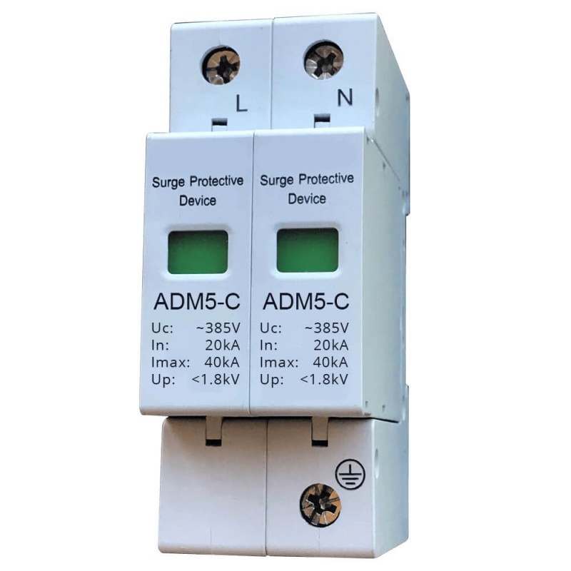 Protector de descarga atmosférica ENERTIK ADM5-2P 385vac 1p+n 40ka Protector de descarga atmosférica ENERTIK ADM5-2P 385vac 1p+n 40ka