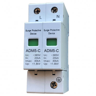 Protector de descarga atmosférica ENERTIK ADM5-2P 385vac 1p+n 40ka