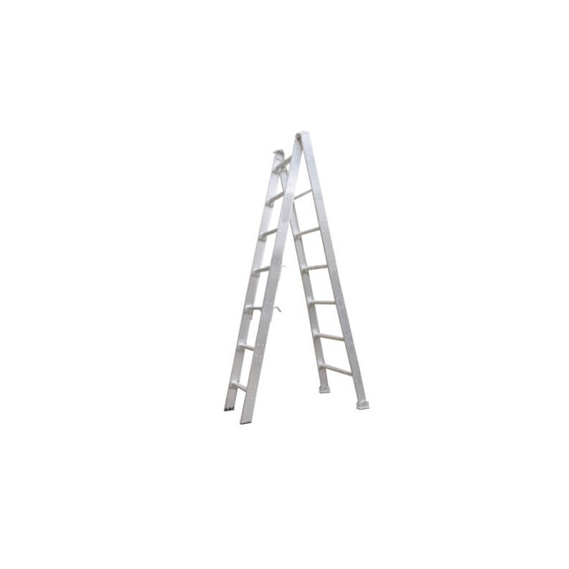 Escalera SCALA AC2IAI08 de aluminio tijera 8 escalones convertible 2 tramos 150kg 2,15/3,68 mt Escalera SCALA AC2IAI08 de aluminio tijera 8 escalones convertible 2 tramos 150kg 2,15/3,68 mt