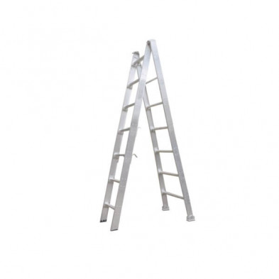 Escalera SCALA AC2IAI09 de aluminio tipo tijera 9 escalones convertible 2 tramos 2.55m/4.25m 150kg