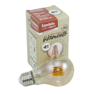 Lampara led CANDELA vintage A60 E27 4W ámbar