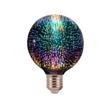 Lámpara Led ETHEOS LAM04STSB vintage globo G95 4w 3D Fireworks fuegos artificiales
