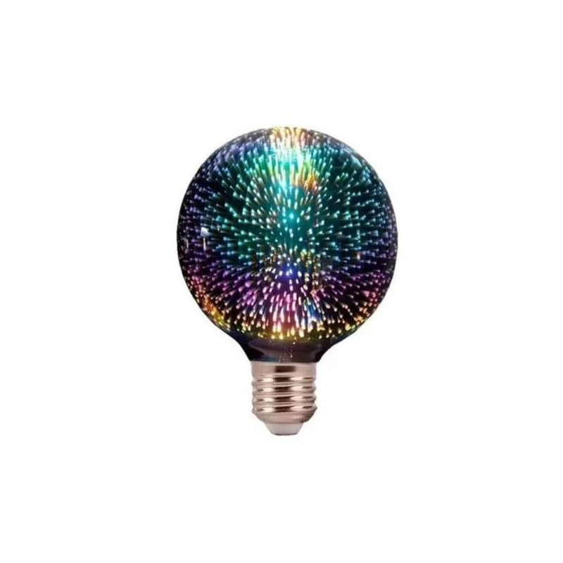 Lámpara led ETHEOS vintage globo G95 4W 35lm 3D Fireworks fuegos artificiales Lámpara led ETHEOS vintage globo G95 4W 35lm 3D Fireworks fuegos artificiales