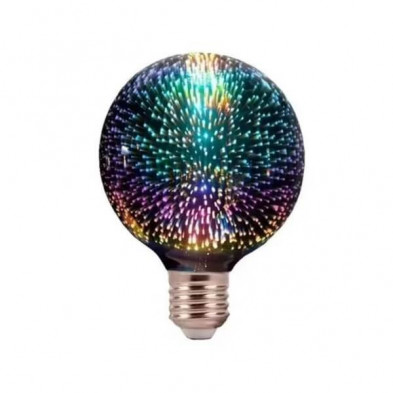 Lámpara led ETHEOS vintage globo G95 4W 35lm 3D Fireworks fuegos artificiales