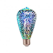 Lámpara led ETHEOS vintage ST64 4W 3D Fireworks fuegos artificiales