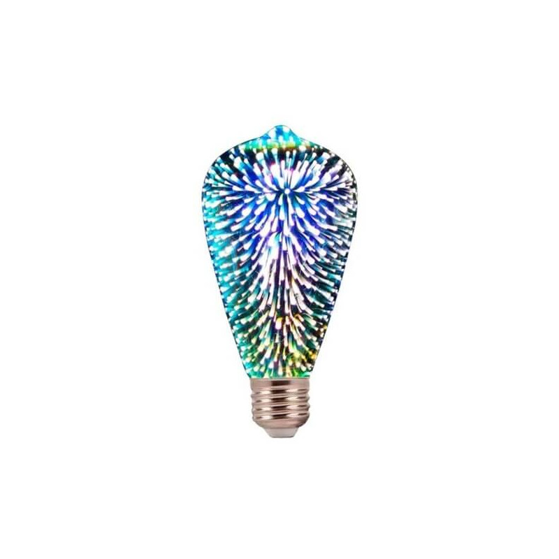 Lámpara led ETHEOS vintage ST64 4W 3D Fireworks fuegos artificiales