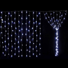 Luz de Navidad Cortina Red 120 Luces Blanco frio