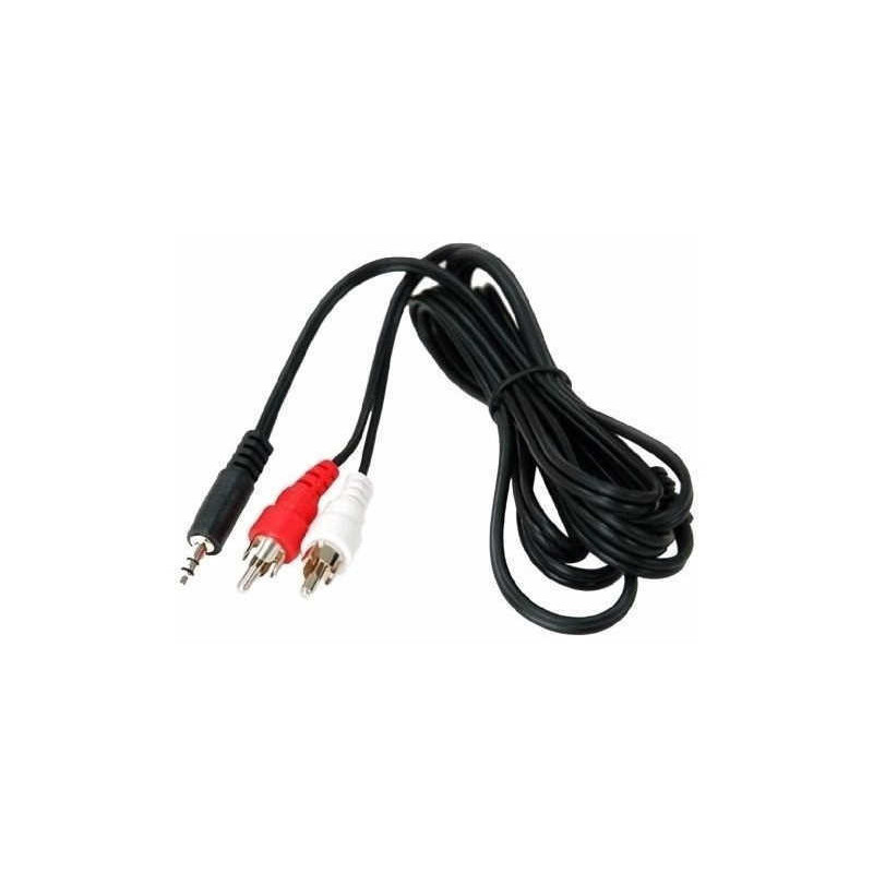 Cable NISUTA para audio 3.5 stereo a 2 RCA 5m