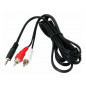 Cable NISUTA para audio 3.5 stereo a 2 RCA 5m