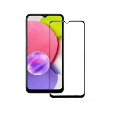 Vidrio templado 5D Samsung A03 negro