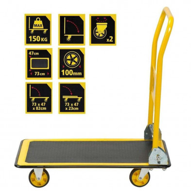 Carro STANLEY SXWTD-PC527 plataforma de acero carga 150kgs reforzado