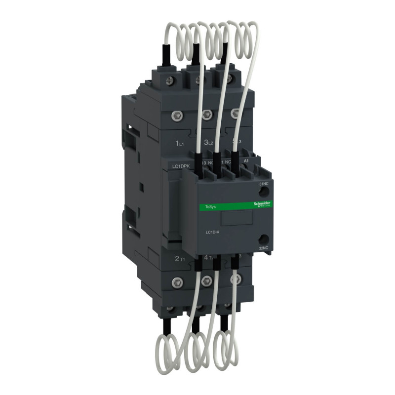 Contactor SCHNEIDER LC1DPKF7 para capacitor 30kvar 400v 1no+2nc 110v 50/60hz