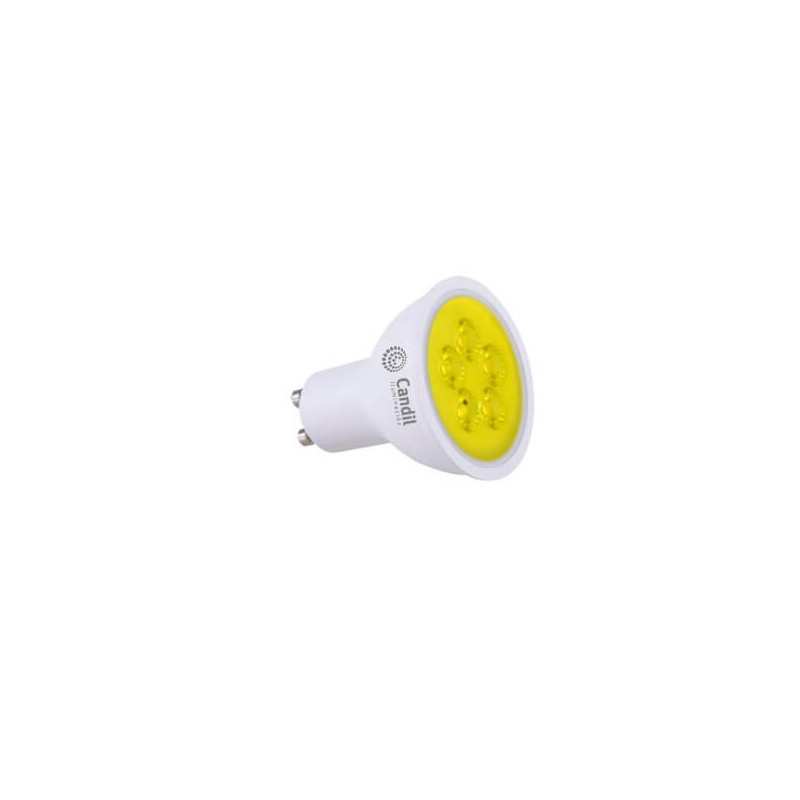 Lámpara led CANDIL Dicro GU10 4.5W 220v 325lm amarillo Lámpara led CANDIL Dicro GU10 4.5W 220v 325lm amarillo
