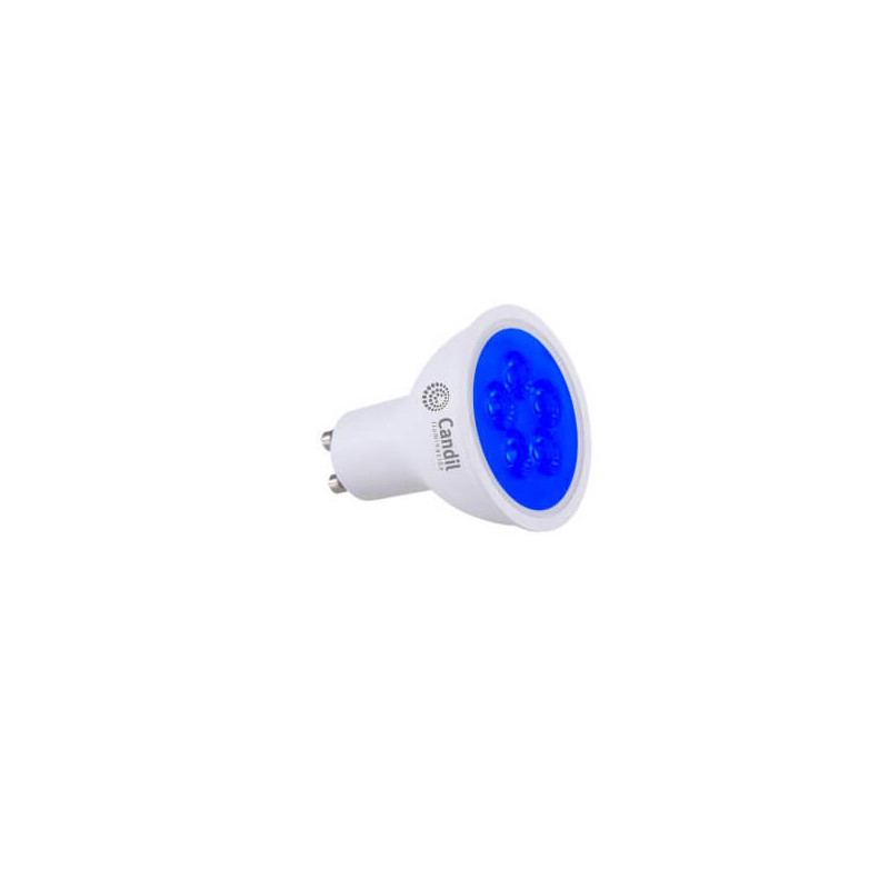 Lámpara CANDIL LGU-8004-30 Dicro Led 4.5w 220v 325lm GU10 Azul