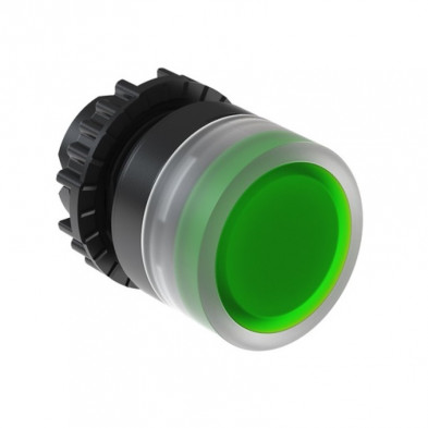 Pulsador WEG CSW-BFI2-WH iluminado simple rasante 1na verde