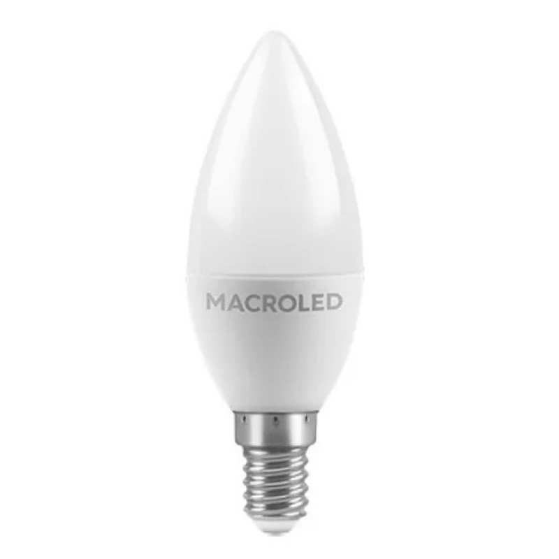 Lámpara led MACROLED vela E14 6W 540lm 6500k luz fría