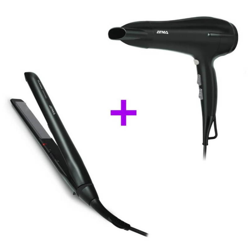 Kit ATMA CK4010P secador y planchita de pelo 2000W Kit ATMA CK4010P secador y planchita de pelo 2000W