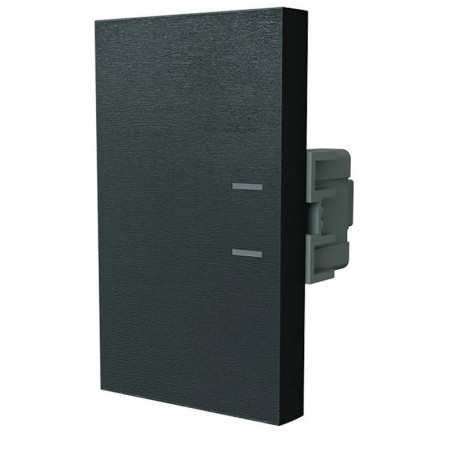 Módulo interruptor JELUZ Platinum tecla triple 10A negro