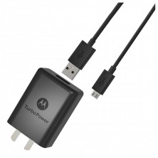 Cargador original MOTOROLA Micro USB 20W carga rápida negro con cable