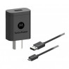 Cargador original MOTOROLA Micro USB 20W carga rápida negro con cable