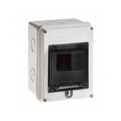 Caja SISTELECTRIC IP65 para 4 módulos DIN sobreponer gris