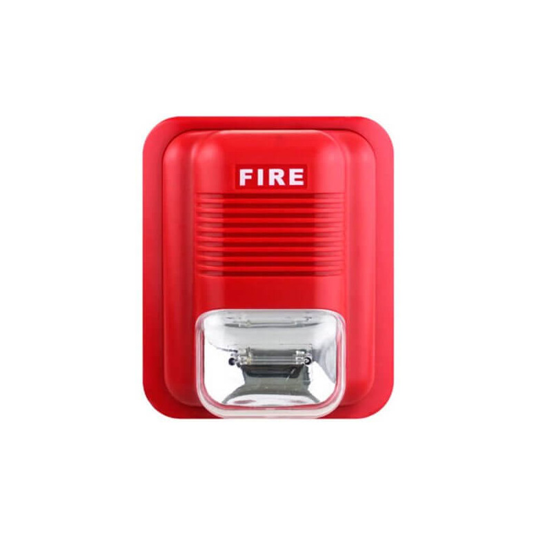 Sirena STARLIGH SINC con estrobo 24v interior rojo