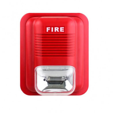 Sirena STARLIGH SINC con estrobo 24v interior rojo