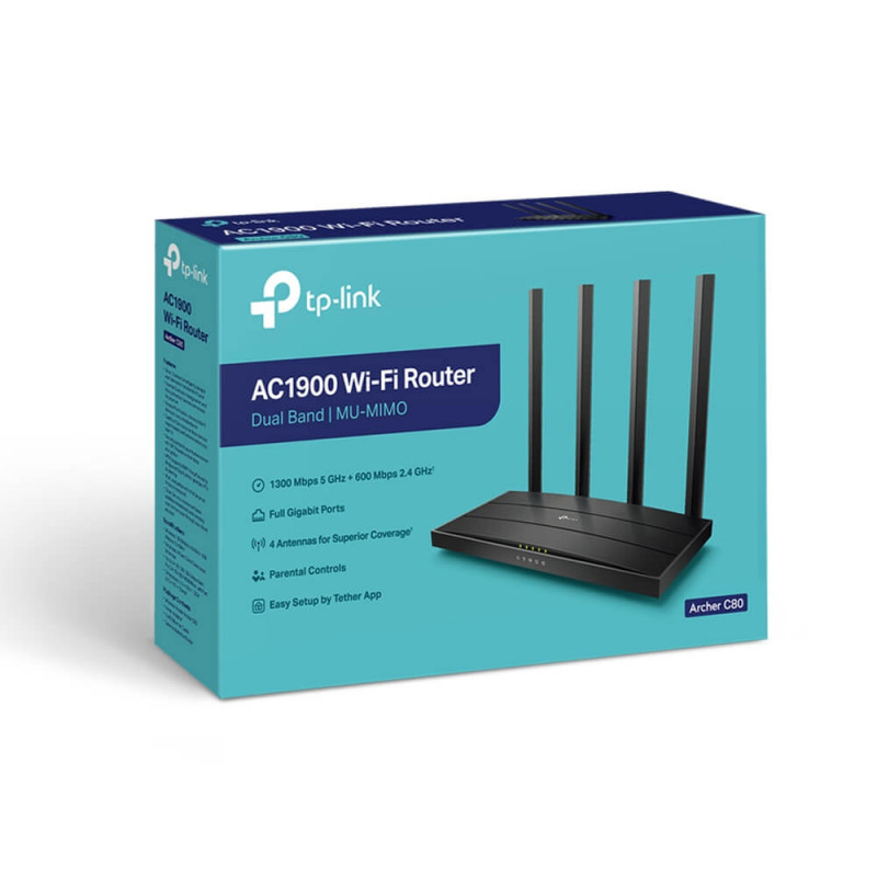 Router Wi-Fi TP-LINK ARCHER C80 AC1900 1900Mbps Router Wi-Fi TP-LINK ARCHER C80 AC1900 1900Mbps
