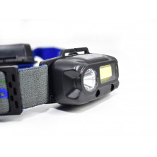 Linterna NISUTA tipo vincha batería recargable con luz delantera y trasera