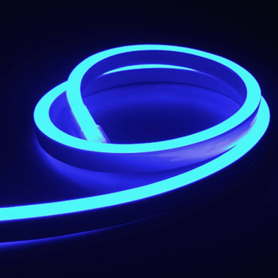Tira led ILUMROS NEON con fuente 12v IP65 luz azul 5 Metros 11mm
