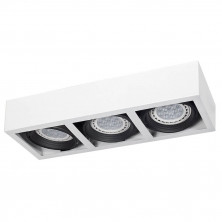 Plafón SAN LORENZO CARDANICO rectangular para 3 luces GU10 AR111 blanco