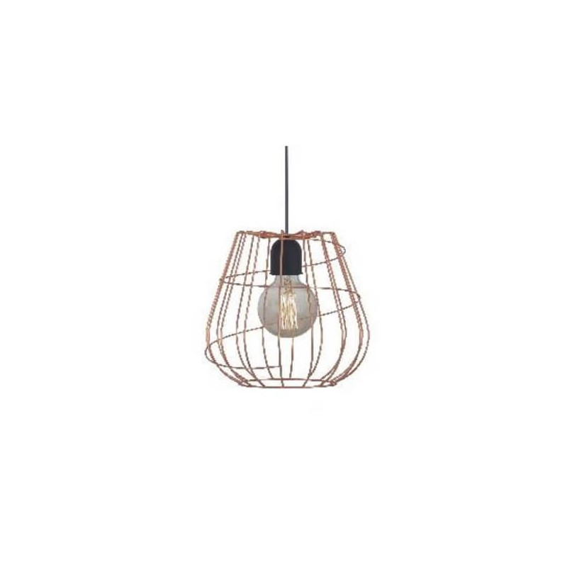 Colgante SAN LORENZO LARRY jaula para 1 luz E27 cobre Colgante SAN LORENZO LARRY jaula para 1 luz E27 cobre