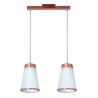 Colgante SAN LORENZO VOLCANO para 2 luces E27 cobre