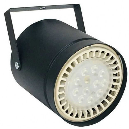 Spot SAN JUSTO CABEZAL para 1 luz GU10 AR111 móvil con soporte negro