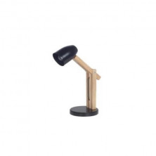 Lámpara de escritorio CARILUX E2 paraíso regulable con cabezal negro E27 30cms