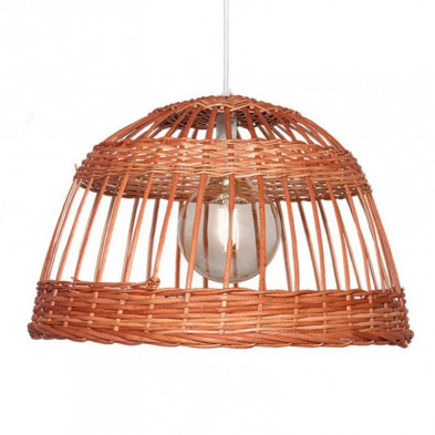 Campana de mimbre CARILUX A39 doble franja calada 45x30cm color natural