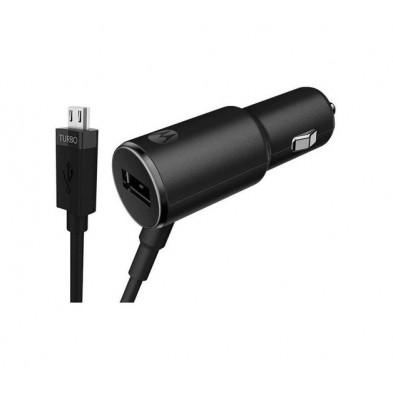 Cargador original MOTOROLA para auto Micro USB 18W carga rápida negro
