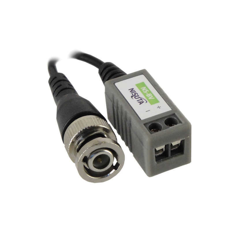 Balun de video pasivo BNC a bornera NISUTA NSBV Kit x2 Balun de video pasivo BNC a bornera NISUTA NSBV Kit x2