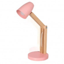 Lámpara de escritorio CARILUX E2 paraíso regulable con cabezal rosa E27
