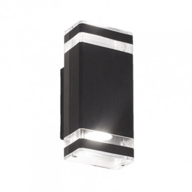 Aplique SAN JUSTO CHALTEN unidireccional aluminio 2 luces GU10 negro