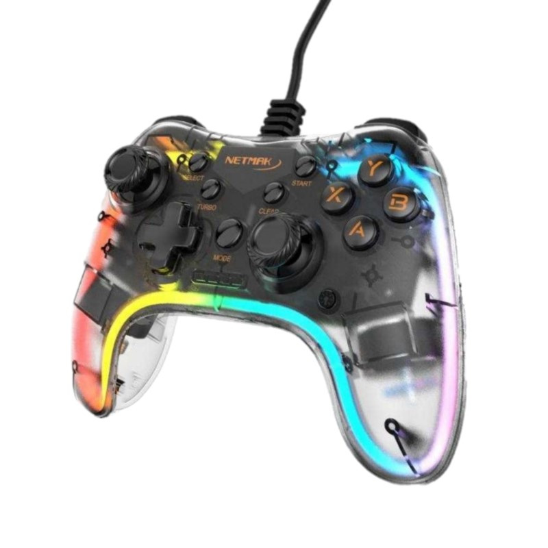 Joystick NETMAK NM-DASH para PC/PS3 USB LED RGB con vibracion