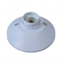 Portalámpara PERCAN PLAST 12cm E27 floron blanco poliamida